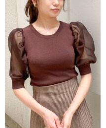 dazzlin | シアーハイネックニットトップス(ニット/セーター)