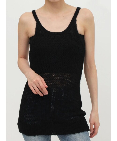 GYDA（ジェイダ）の「SheerモヘアKTキャミチュニックTOPS（チュニック・レディース・グレー/ブラック/グリーン・F）」の5枚目の写真