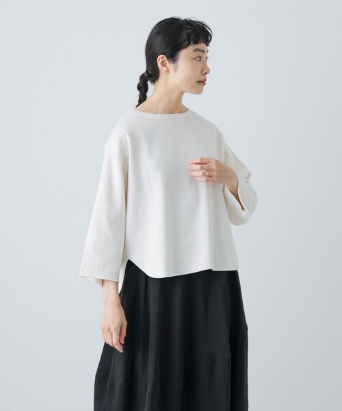 かぐれ（カグレ）の「YLEVE　COTTON RIB PULLOVER（Tシャツ/カットソー・レディース・WHITE/YELLOW・1）」の3枚目の写真