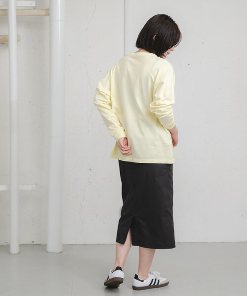 EKAL（エカル）の「『吸水速乾/UVカット』coolmaxカーブラインストレートスカート（スカート・レディース・チャコール/アイボリー・one）」の21枚目の写真