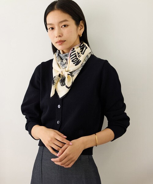 ROPE'（ロペ）の「オーガニックコットンニットカーディガン/イージーケア（ニット/セーター・レディース・ホワイト系/ネイビー/レッド系/ピンク・F）」の10枚目の写真