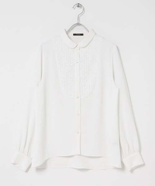 URBAN RESEARCH ROSSO（アーバンリサーチロッソ）の「『WEB/一部店舗限定』フロントレース切替ブラウス（シャツ/ブラウス・レディース・OFF/BLACK・Free）」の10枚目の写真