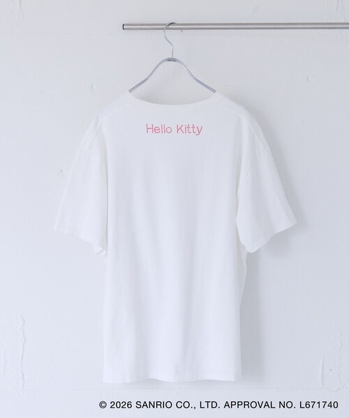 VIS(ビス)の「【HELLO KITTY×VIS】日焼けデザイン ハローキティビッグTシャツ(Tシャツ/カットソー・レディース・チャコール/ホワイト系・F)」の9枚目の写真