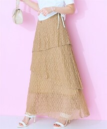 marun | 大きいサイズ レースティアードスカート marun(スカート)