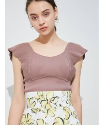 MERCURYDUO | ビスチェ風2WAYラッフルコンパクトニット(ニット/セーター)