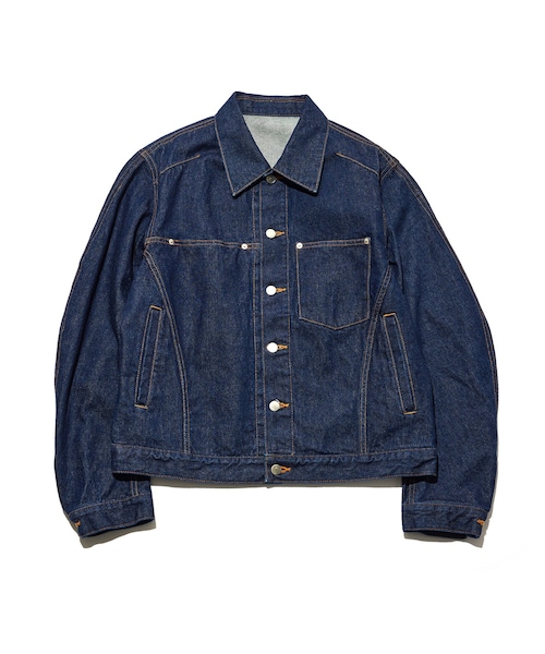 ADAM ET ROPE'(アダムエロペ)の「【NVRFRGT/ネヴァーフォーゲット】DENIM 3D TRUCKER JACKET(デニムジャケット・メンズ・ブラック/ネイビー・1/2)」の3枚目の写真