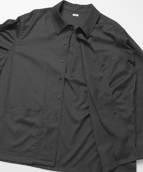 URBAN RESEARCH(アーバンリサーチ)の「THE DAY WOOL SILK CHORE JACKET(カバーオール・メンズ・BLACK/CHARCOAL・1/2)」の15枚目の写真
