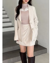 MERCURYDUO | 【セットアップ着用可】バックドレープジャケット(テーラードジャケット)