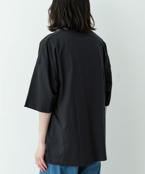 URBAN RESEARCH Sonny Label（アーバンリサーチサニーレーベル）の「SHELTECH　WIDE T-SHIRTS（Tシャツ/カットソー・メンズ・BLACK/WHITE/GRAY・M/L/XL）」の10枚目の写真