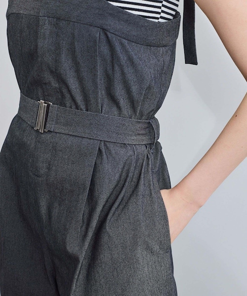 VIS（ビス）の「ベルト付きベアサロペット（サロペット/オーバーオール・レディース・ブラック系/ブルー・F）」の18枚目の写真