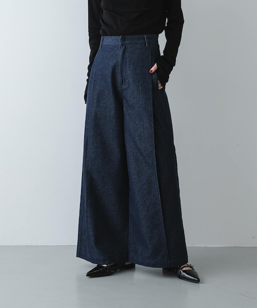 SENSE OF PLACE by URBAN RESEARCH(センスオブプレイスバイアーバンリサーチ)の「デニムライクスラックス(デニムパンツ・レディース・ONE WASH/BLACK/L.INDIGO・S/M)」の3枚目の写真