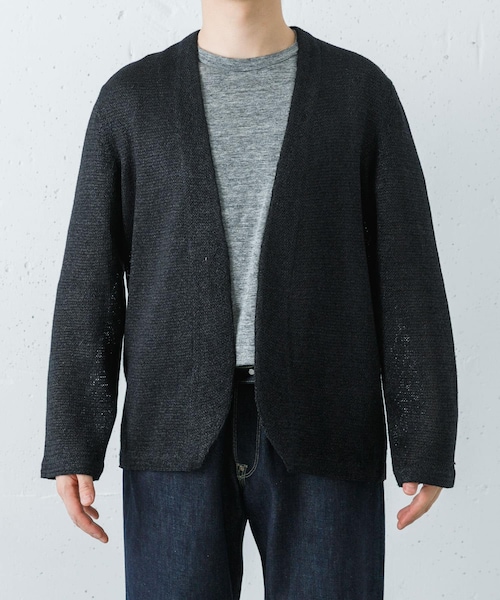 URBAN RESEARCH（アーバンリサーチ）の「PURLAM　WASHI L-G TENJIKU JACKET（ニット/セーター・メンズ・WHITE/BLACK・2/3）」の8枚目の写真