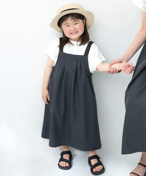 URBAN RESEARCH DOORS(アーバンリサーチドアーズ)の「『親子リンク』add fabrics防汚Tシャツ(KIDS)(その他トップス・キッズ・ORANGE/WHITE・105/120/135/150)」の13枚目の写真