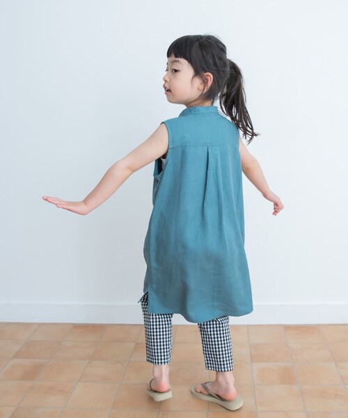 URBAN RESEARCH DOORS（アーバンリサーチドアーズ）の「リネンレーヨンノースリーブワンピース(KIDS)（ワンピース・キッズ・NAVY/BLUE・105/120/135）」の20枚目の写真