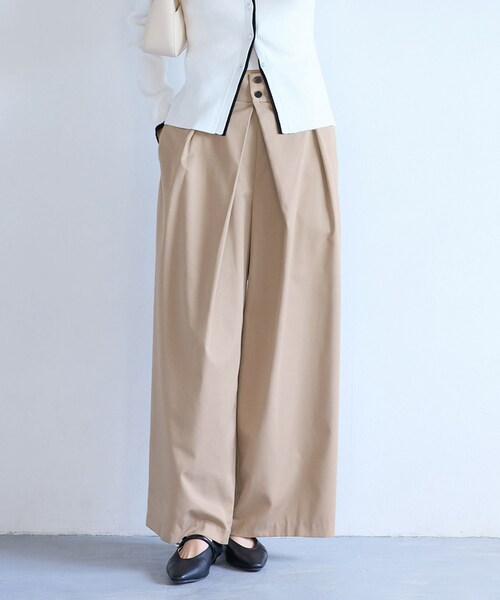 VIS（ビス）の「フロントタックデザインワイドパンツ（その他パンツ・レディース・ライトグレー/ベージュ・M/S）」の13枚目の写真