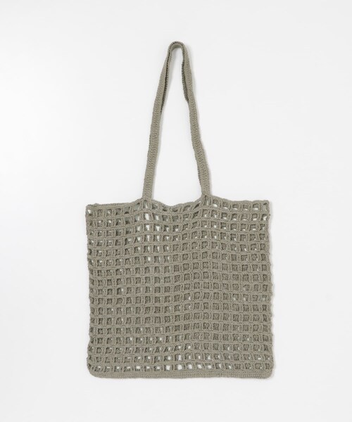 SENSE OF PLACE by URBAN RESEARCH（センスオブプレイスバイアーバンリサーチ）の「ハンドニットトート（トートバッグ・レディース・LAVENDER/IVORY/L.KHAKI・FREE）」の7枚目の写真