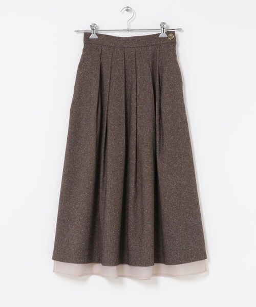 URBAN RESEARCH ROSSO（アーバンリサーチロッソ）の「F by ROSSO　ツイードライクフレアスカート（スカート・レディース・C/GRAY ST/BROWN・36/38）」の22枚目の写真