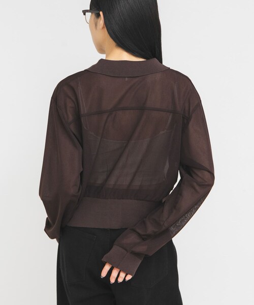 KBF(ケイビーエフ)の「シアーシャツカーディガン(シャツ/ブラウス・レディース・BLACK/BROWN・One)」の14枚目の写真