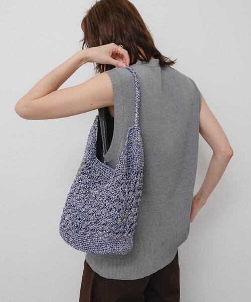SENSE OF PLACE by URBAN RESEARCH(センスオブプレイスバイアーバンリサーチ)の「メタリックヤーンバッグ(かごバッグ・レディース・SILVER/NAVY/BROWN/MIX・One)」の16枚目の写真