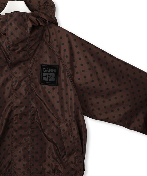 ADAM ET ROPE'（アダムエロペ）の「【GANNI（ガニー）】Printed Flyweight Nylon Jacket（ナイロンジャケット・レディース・ダークブラウン・S）」の5枚目の写真