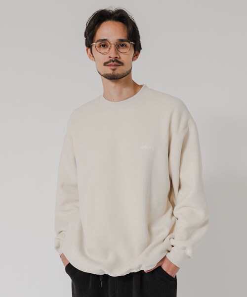 URBAN RESEARCH(アーバンリサーチ)の「『別注』THOUSAND MILE×URBAN RESEARCH ニットフリースクルーネックプルオーバー(その他トップス・メンズ・BLACK/CHARCOAL/NAVY/OFF・M/L)」の6枚目の写真
