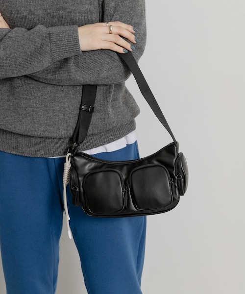 THE GOODLAND MARKET（ザグッドランドマーケット）の「F/CE.　TECH LEATHER TACTICAL SHOULDER（ショルダーバッグ・レディース・BROWN/BLACK・Free）」の5枚目の写真