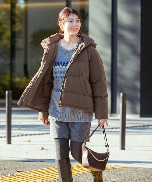 URBAN RESEARCH ROSSO（アーバンリサーチロッソ）の「F by ROSSO　撥水2WAYショートダウン（その他アウター・レディース・OFF WHITE/BROWN/BLACK・Free）」の3枚目の写真