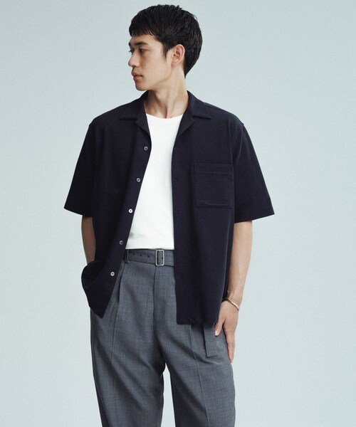 ADAM ET ROPE'(アダムエロペ)の「接触冷感【MINUS】オープンカラー シャツ(シャツ/ブラウス・メンズ・ブラック/ホワイト/グリーン系/ネイビー・L/M)」の17枚目の写真
