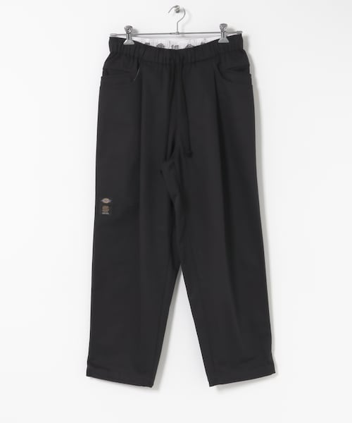 SEESEE WIDE TAPERED EASY PANTS BLACK L SEESEE WIDE TAPERED EASY