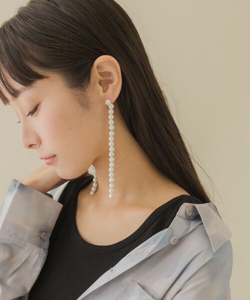 SMELLY（スメリー）の「パールロングピアス（ピアス（両耳用）・レディース・IVO・-）」の5枚目の写真