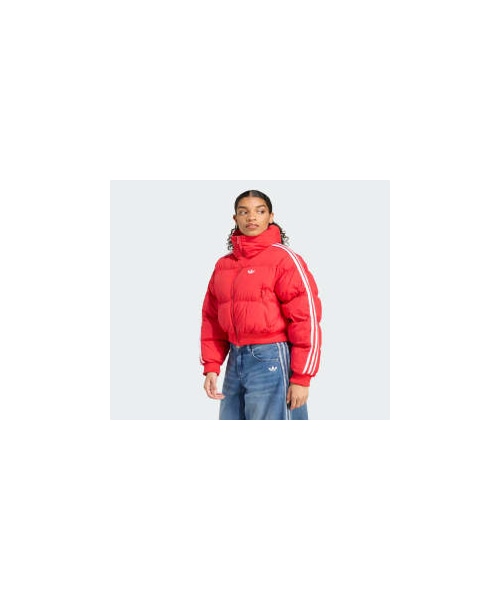 adidas（アディダス）の「アディカラー クロップド合成ダウン パファー