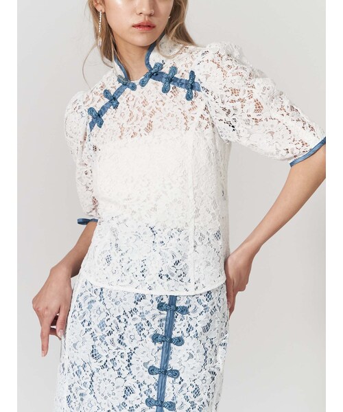 PAMEO POSE（パメオポーズ）の「Macau Lace Blouse（シャツ/ブラウス 