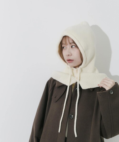 SMELLY（スメリー）の「リブニットバラクラバ（ニットキャップ/ビーニー・レディース・IVO/CGR・-）」の5枚目の写真