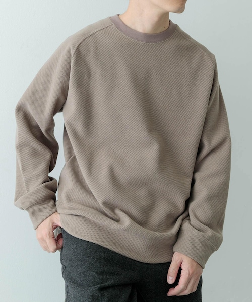 ITEMS URBANRESEARCH（アイテムズ アーバンリサーチ）の「発熱機能 クルーネックラグランTops（Tシャツ/カットソー・メンズ・GREIGE/OFF/BLK・M/L）」の3枚目の写真