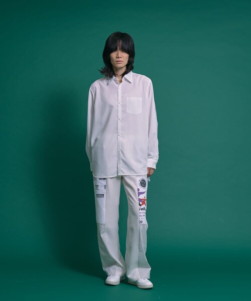 THE GOODLAND MARKET(ザグッドランドマーケット)の「SREU Patch Work Shirt(シャツ/ブラウス・レディース・WHITE2/WHITE1/BLACK1/BLACK2・L/M)」の13枚目の写真