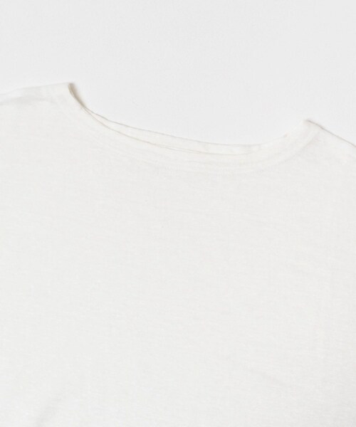 かぐれ（カグレ）の「リネンボートネックカットソー（Tシャツ/カットソー・レディース・OFF/BLACK/NATURAL・Free）」の6枚目の写真
