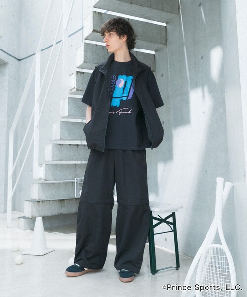 SENSE OF PLACE by URBAN RESEARCH（センスオブプレイスバイアーバンリサーチ）の「『別注』prince　トラックベスト（テーラードジャケット・メンズ・GRG×BEG/BLK×CHA・M/L）」の7枚目の写真