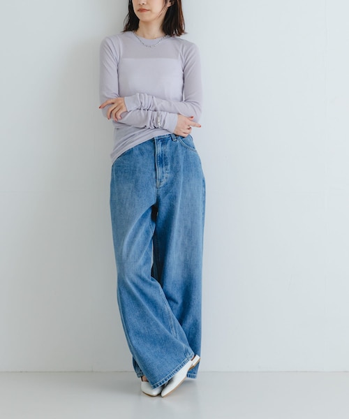 URBAN RESEARCH(アーバンリサーチ)の「NINETY PERCENT ANIS RIB TOP(Tシャツ/カットソー・レディース・LAVENDULA/CHALKWHITE/TAUPE/BLACK・S)」の22枚目の写真