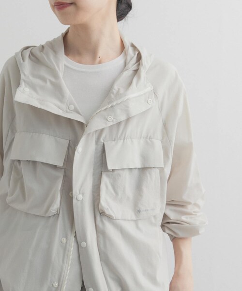 URBAN RESEARCH DOORS(アーバンリサーチドアーズ)の「『別注』Snow Peak Apparel×DOORS U.L.DOUBLEWEAVEPARKER(テーラードジャケット・レディース・PINK/BROWN/IVORY・One)」の6枚目の写真