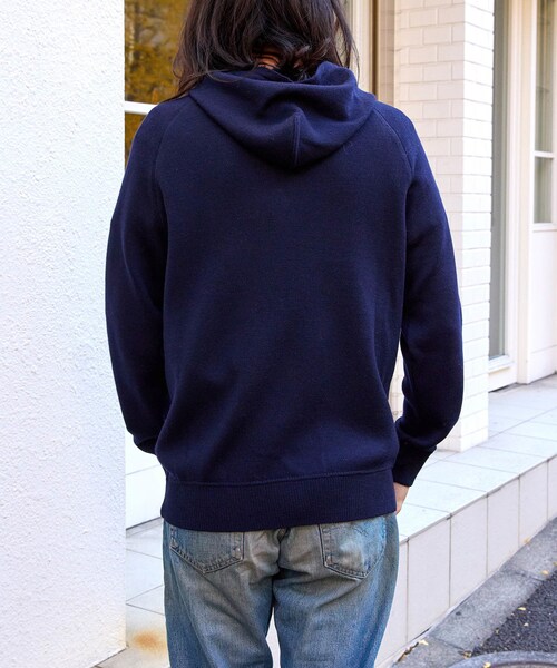 ADAM ET ROPE'（アダムエロペ）の「【GALLIA/ガッリア】Knit hoodie（パーカー・メンズ・グレー/ネイビー・50/52）」の13枚目の写真