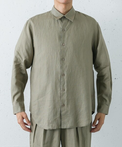 URBAN RESEARCH（アーバンリサーチ）の「LINEN REGULAR SHIRTS（シャツ/ブラウス・メンズ・BLACK/BEIGE/NAVY/SAX・M/L）」の22枚目の写真