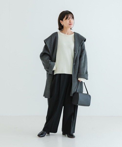 URBAN RESEARCH（アーバンリサーチ）の「スーパー100ウールワイドスラックス（その他パンツ・レディース・GRAY/BLACK・36/38）」の17枚目の写真