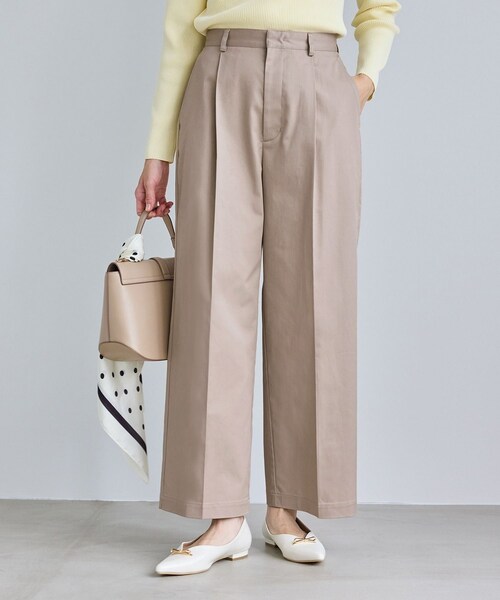 ROPE' PICNIC（ロペピクニック）の「ウエストタックチノパンツ（チノパンツ・レディース・ベージュ/ネイビー・L/M/S）」の12枚目の写真