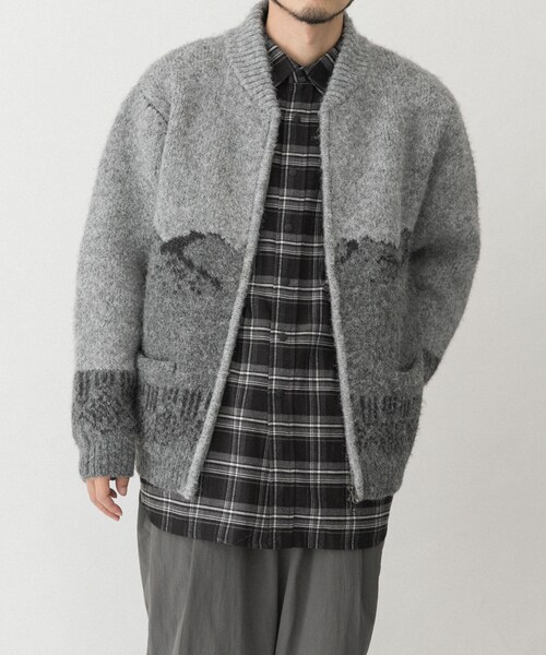 EKAL（エカル）の「TATESHINAカウチンニット（カーディガン/ボレロ・メンズ・マウンテン/ディア・M/L）」の7枚目の写真