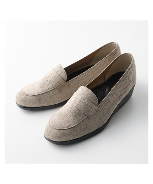 nissen（ニッセン）の「ふんわり４Eクロコ調ローファー（ローファー・メンズ・レンガ/オーク/ブラック・22.5cm/23.0cm/23.5cm/24.0cm/24.5cm）」の3枚目の写真