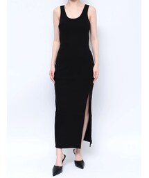 GYDA | ノースリーブテレコスリットロングワンピース(ワンピース)