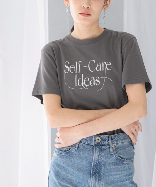 URBAN RESEARCH ROSSO（アーバンリサーチロッソ）の「WAVEUNION　SELF CARE IDEA T-SHIRTS（Tシャツ/カットソー・レディース・GRAY/WHITE/BEIGE・1）」の4枚目の写真