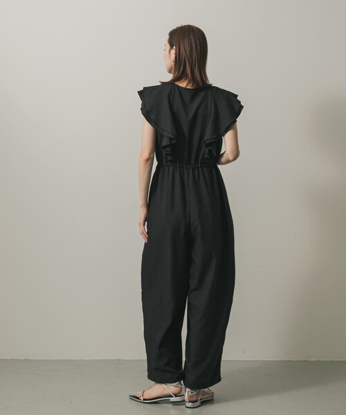 SENSE OF PLACE by URBAN RESEARCH（センスオブプレイスバイアーバンリサーチ）の「フリルオールインワン（サロペット/オーバーオール・レディース・Y.BEG/NAVY/BLACK・S/M）」の8枚目の写真
