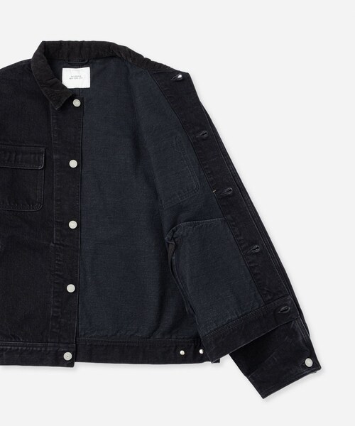 Saturdays NYC（サタデーズ ニューヨークシティ ）の「Antoine Coverall Jacket（デニムジャケット・レディース・ブラック/ブルー・L/M/S/XL）」の13枚目の写真