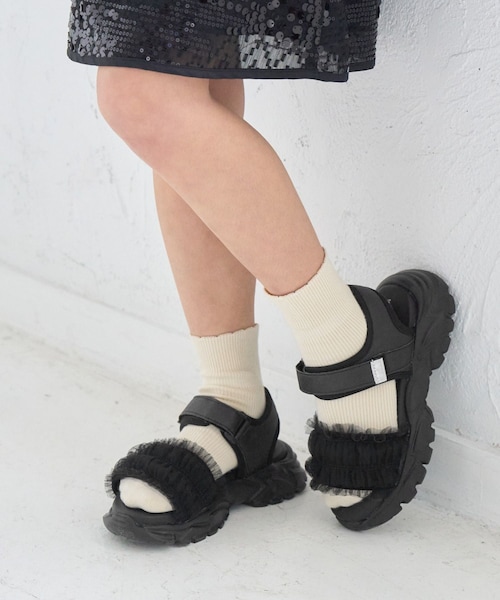 ROPE' PICNIC（ロペピクニック）の「【KIDS/キッズ】チュールサンダル（サンダル・キッズ・ブラック/その他・20/21/22）」の3枚目の写真